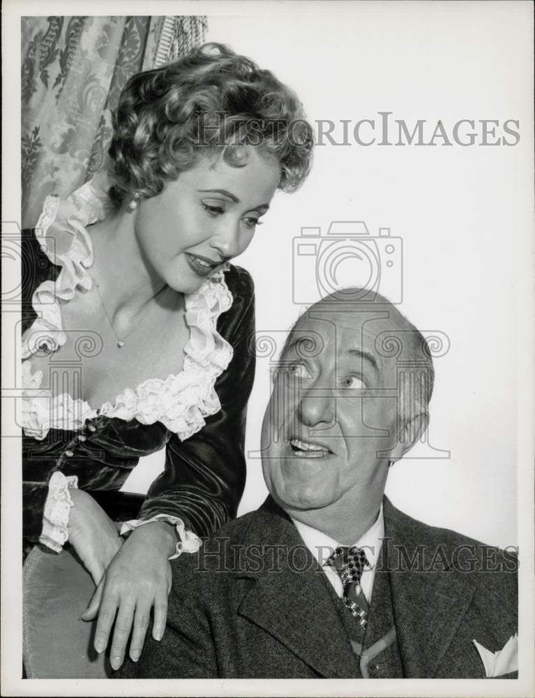 1959 Press Photo Jane Powell, actress, shown with actor - hpp30251- Historic Images