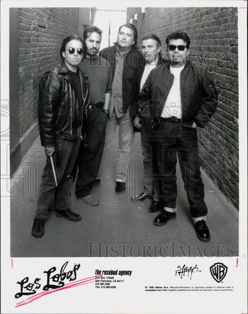 1990 Press Photo Los Lobos musical group - hpp30301- Historic Images