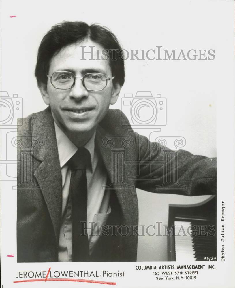 1987 Press Photo Pianist Jerome Lowenthal - hpp30302- Historic Images