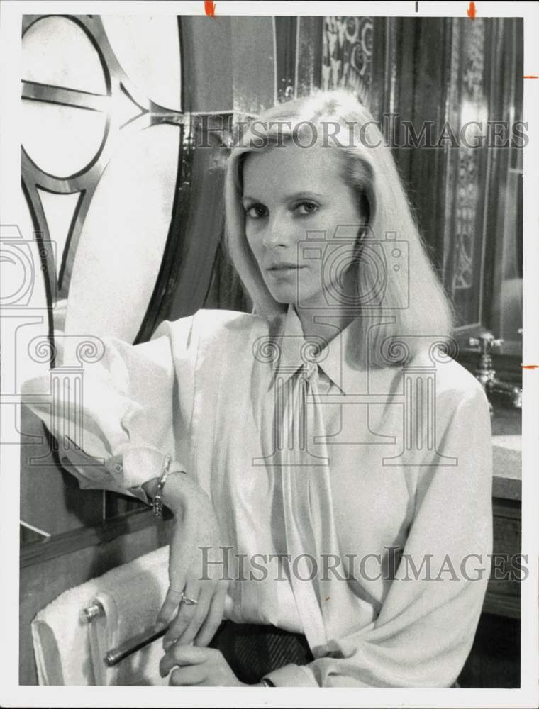 1984 Press Photo Actress Cheryl Ladd in &quot;Romance on the Orient Express&quot;- Historic Images