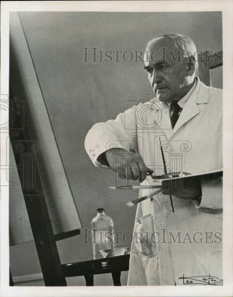 1957 Press Photo Painter Leo Katz - hpp30656- Historic Images