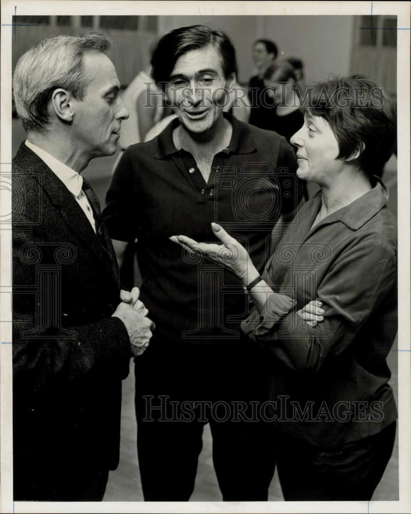 1967 Press Photo Ferand Nault, Igor Youskevitch, Nina Popova at Houston Ballet- Historic Images