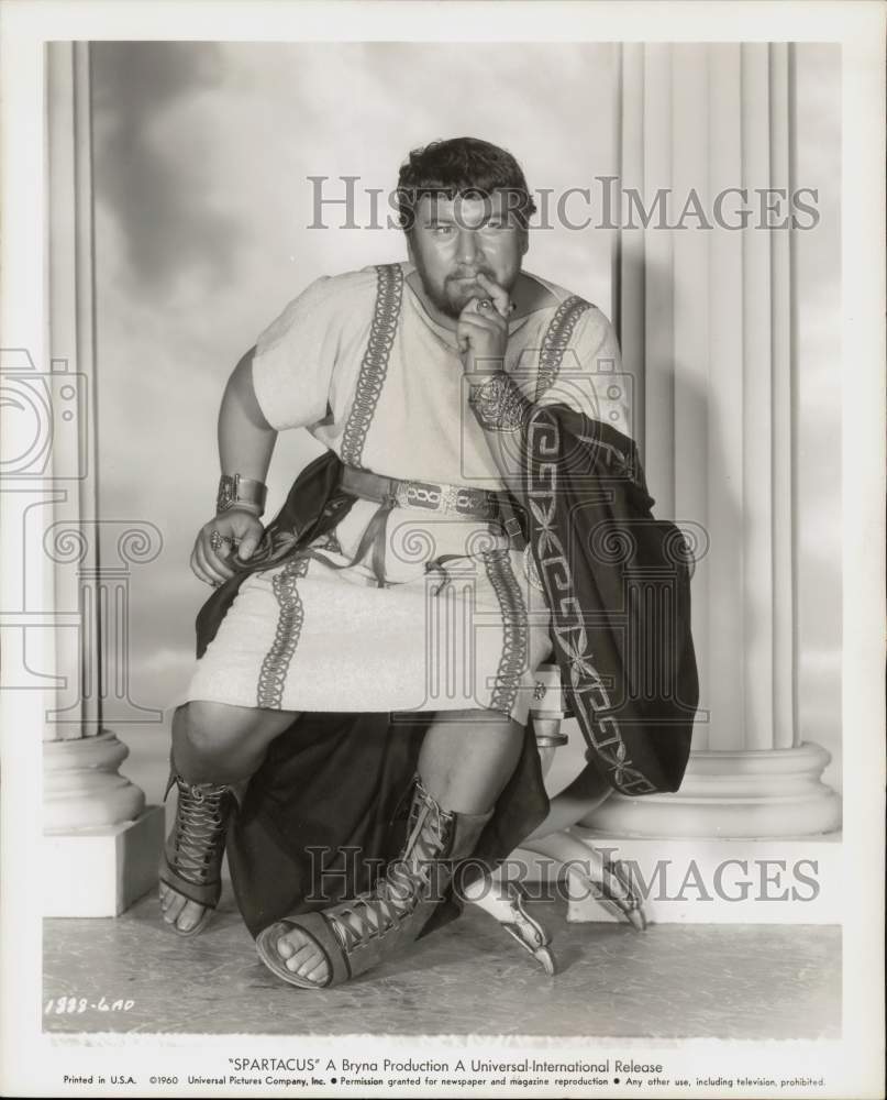 1960 Press Photo Actor Peter Ustinov in &quot;Spartacus&quot; - hpp30948- Historic Images