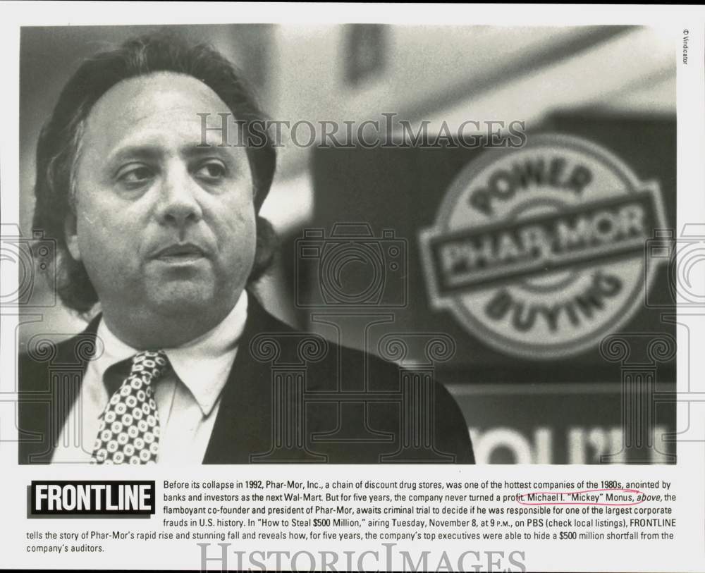 Press Photo Michael T. &quot;Mickey&quot; Monus, President of Phar-Mor, Inc. Drug Stores- Historic Images