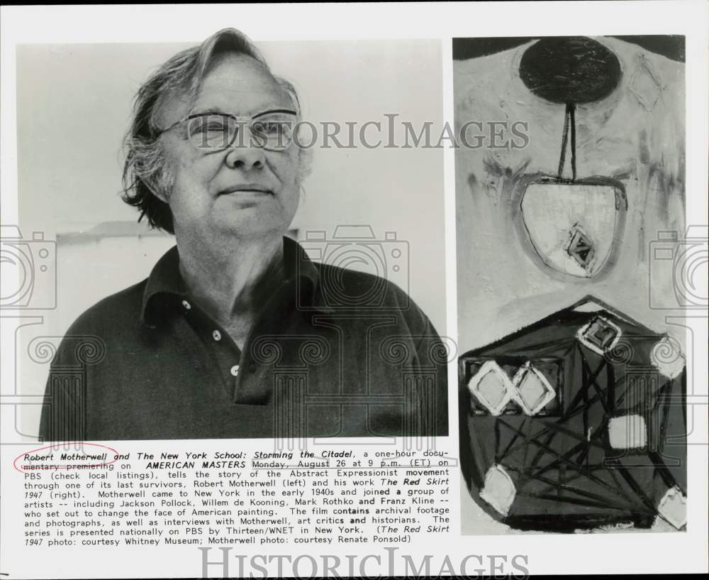 Press Photo Robert Motherwell in &quot;The New York School: Storming the Citadel&quot;- Historic Images