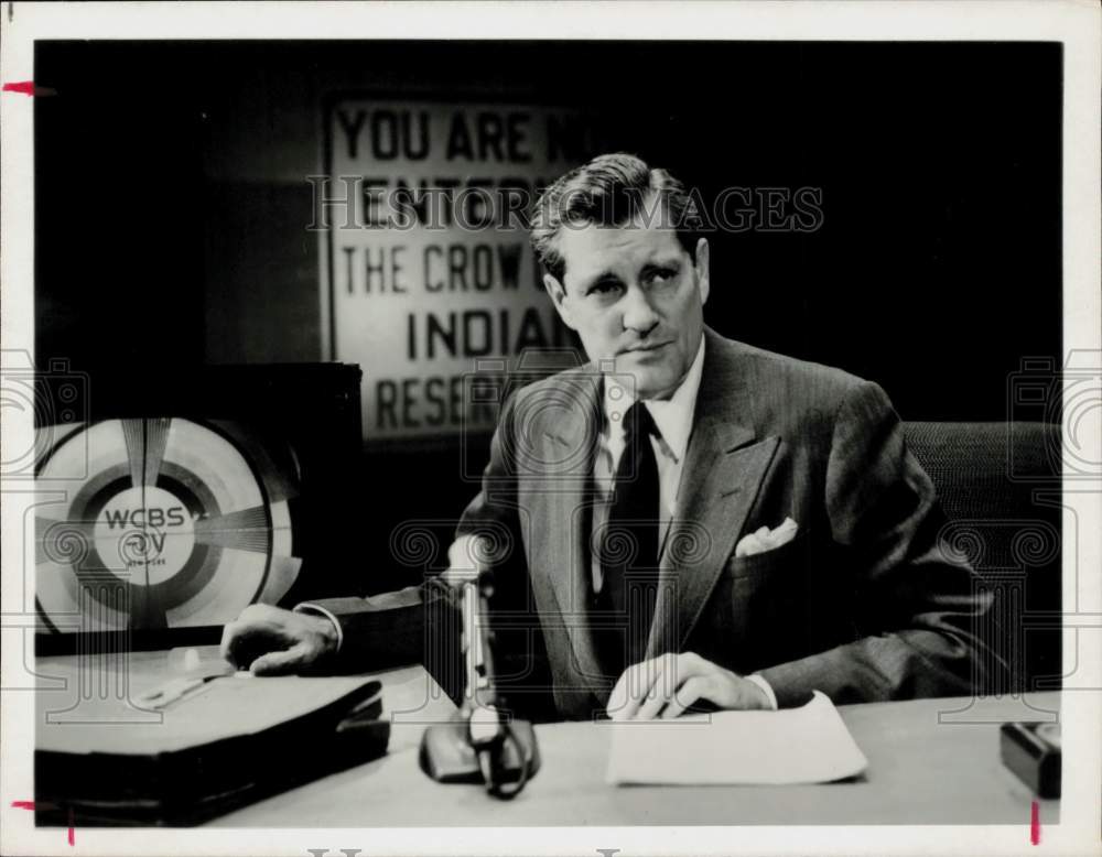 1977 Press Photo CBS News National Correspondent Eric Sevareid - hpp31452- Historic Images