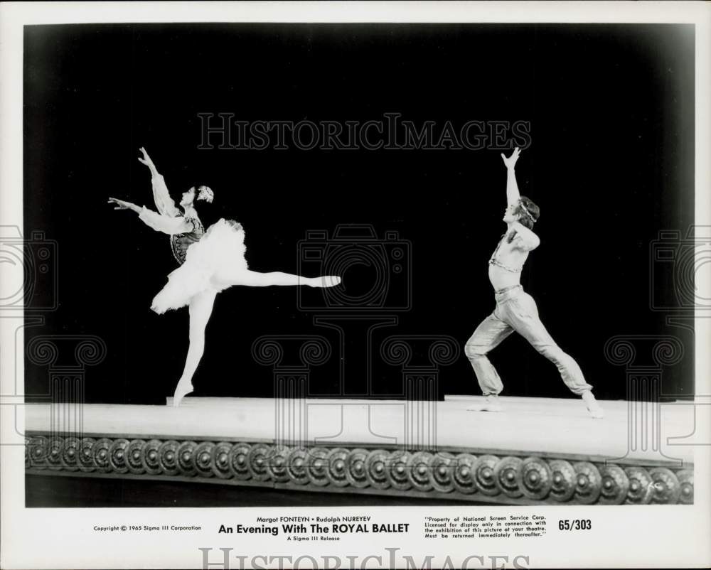 1967 Press Photo Margot Fonteyn, Rudolph Nureyev in Royal Ballet Film- Historic Images