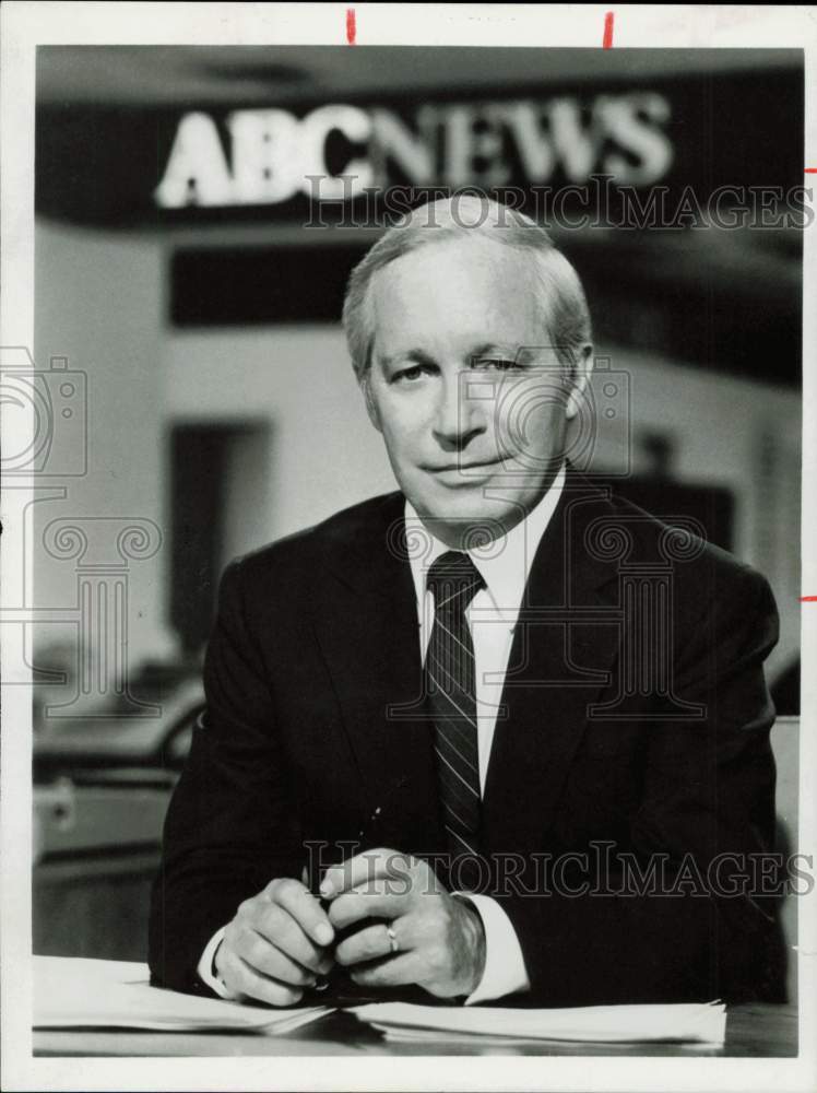 1980 Press Photo Frank Reynolds, ABC News Anchor - hpp31939- Historic Images