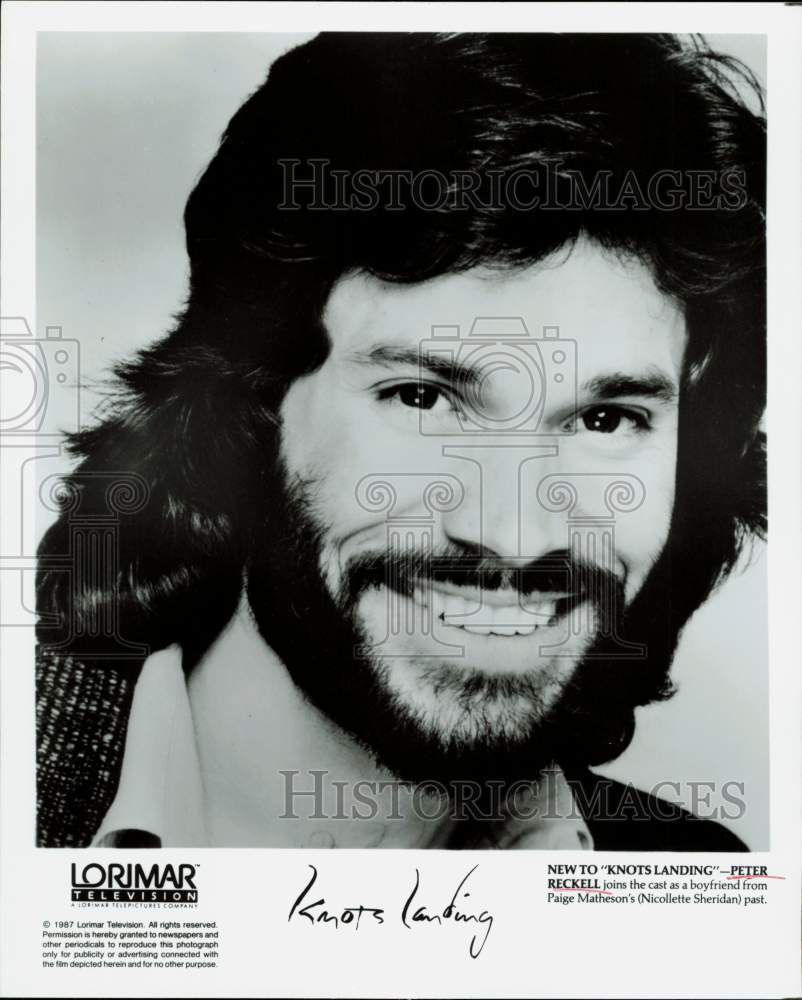 1987 Press Photo Actor Peter Reckell on &quot;Knots Landing&quot; - hpp32197- Historic Images