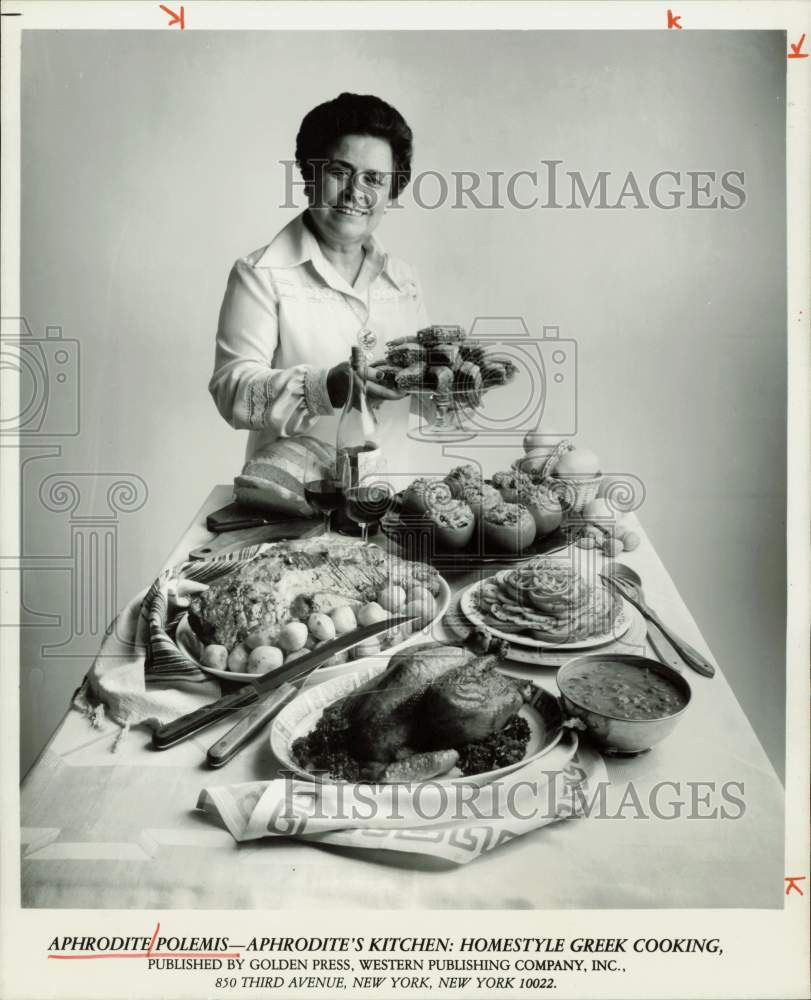 1978 Press Photo Aphrodite Polemis, Greek Cookbook Author - hpp32665- Historic Images