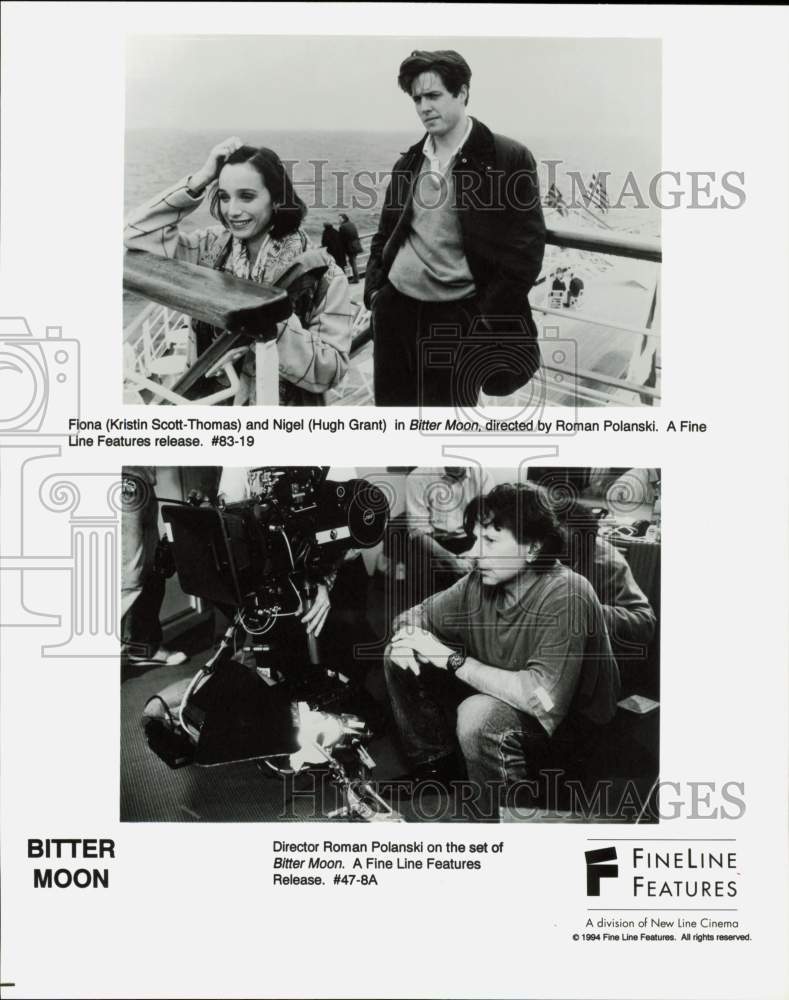 1994 Press Photo &quot;Bitter Moon&quot; Movie Scene &amp; Director Roman Polanski - hpp32667- Historic Images