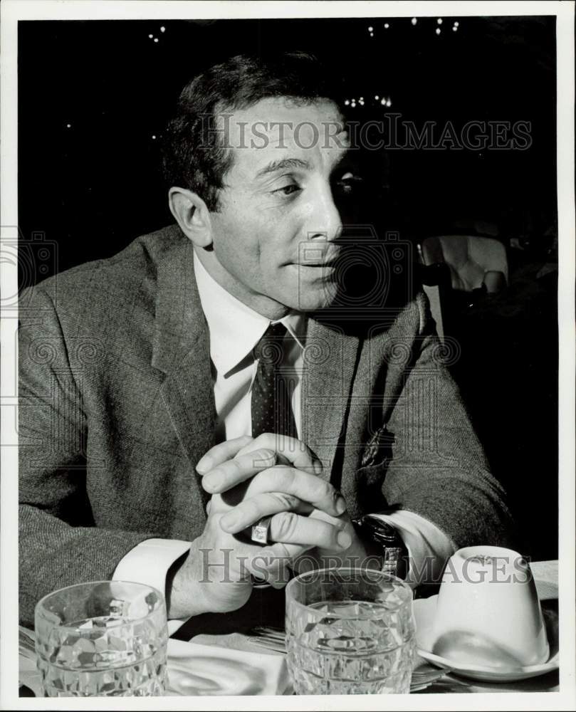 1968 Press Photo Entertainer Al Martino dines in Houston - hpp32721- Historic Images