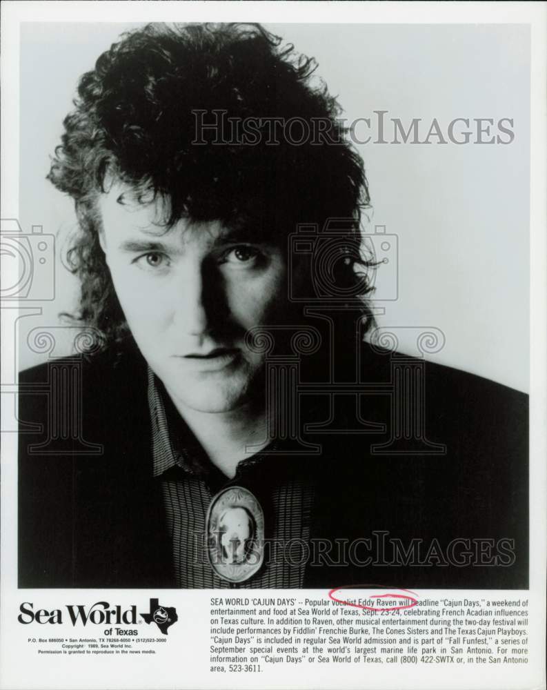 1989 Press Photo Eddy Raven, Country Singer - hpp32763- Historic Images