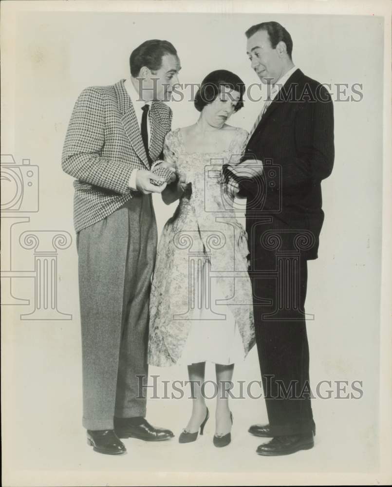 1958 Press Photo Comedians Sid Caesar, Imogene Coca, Carl Reiner - hpp32776- Historic Images