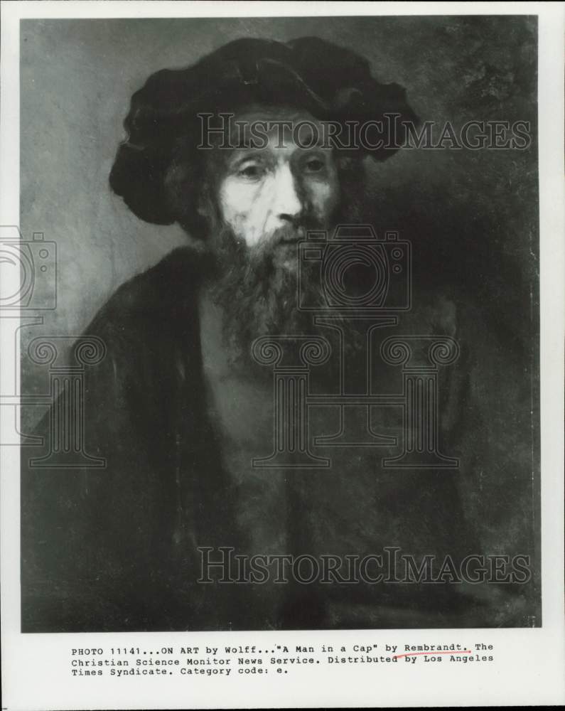 Press Photo &quot;A Man in a Cap&quot; by Rembrandt - hpp32798- Historic Images