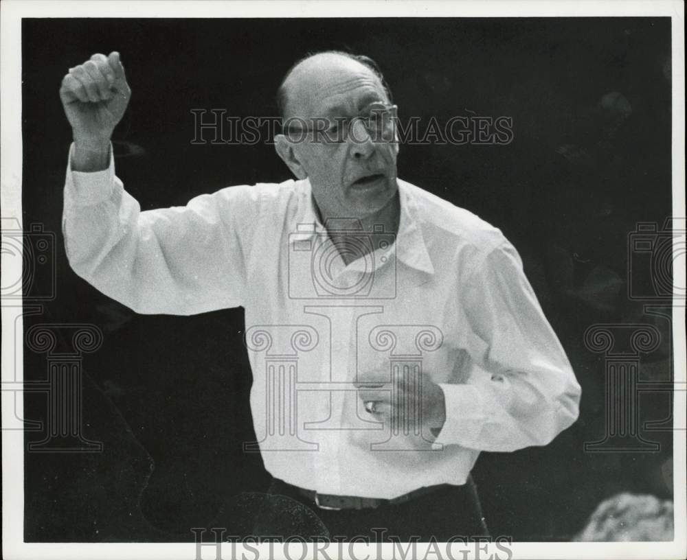 1958 Press Photo Symphony Conductor Igor Stravinsky - hpp32881- Historic Images