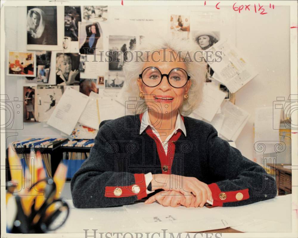 1988 Press Photo Frances Lear, Editor-in-Chief, Lear&#39;s Magazine - hpp32891- Historic Images