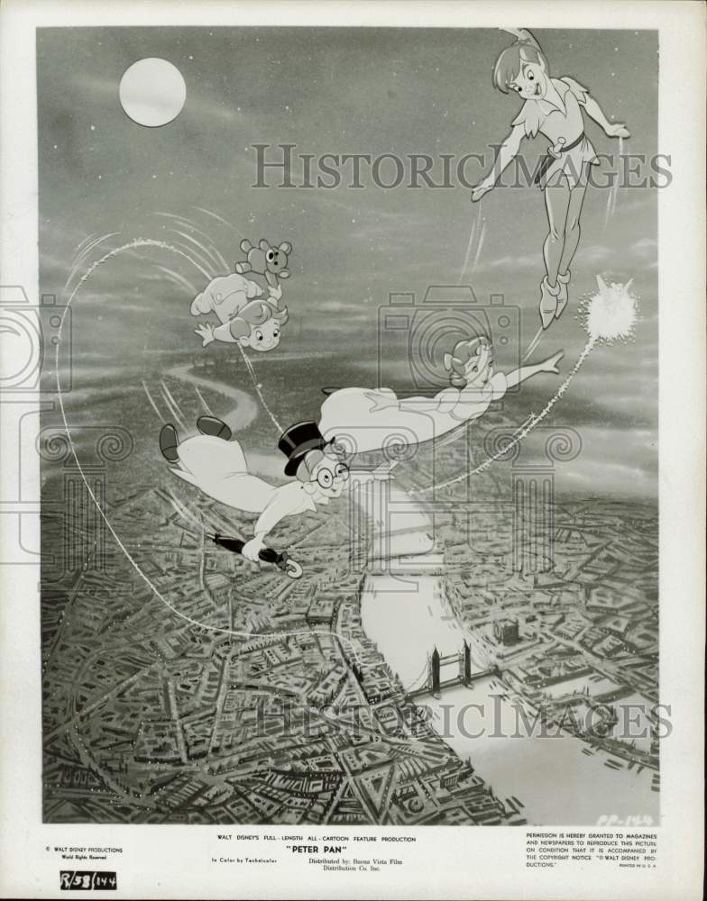 1959 Press Photo &quot;Peter Pan&quot; Walt Disney Animated Movie Scene - hpp33342- Historic Images