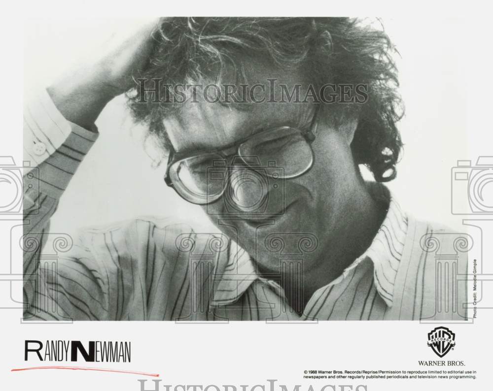 1988 Press Photo Singer-Songwriter Randy Newman - hpp33966- Historic Images