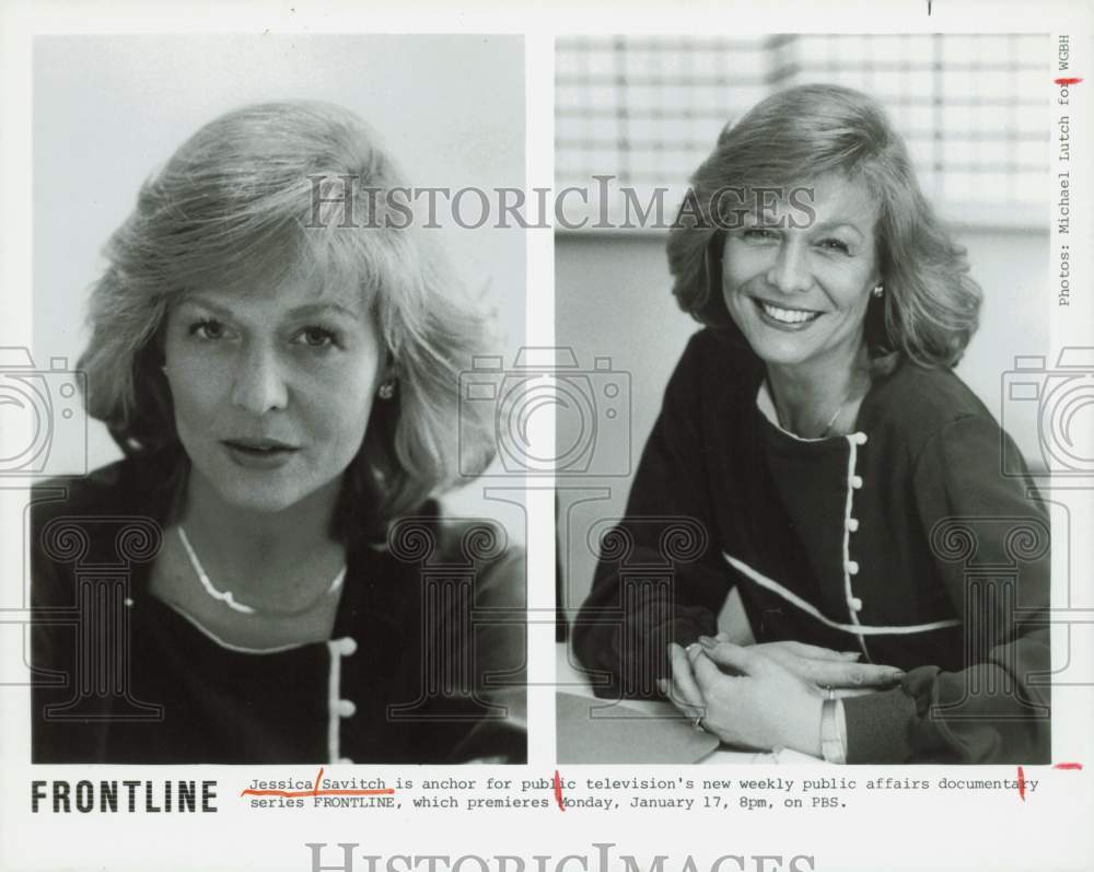 Press Photo Jessica Savitch, Anchor on &quot;Frontline&quot; - hpp34395- Historic Images