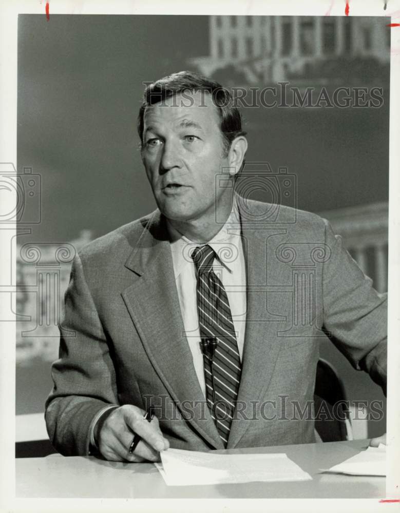 1982 Press Photo NBC News Correspondent Roger Mudd - hpp34542- Historic Images