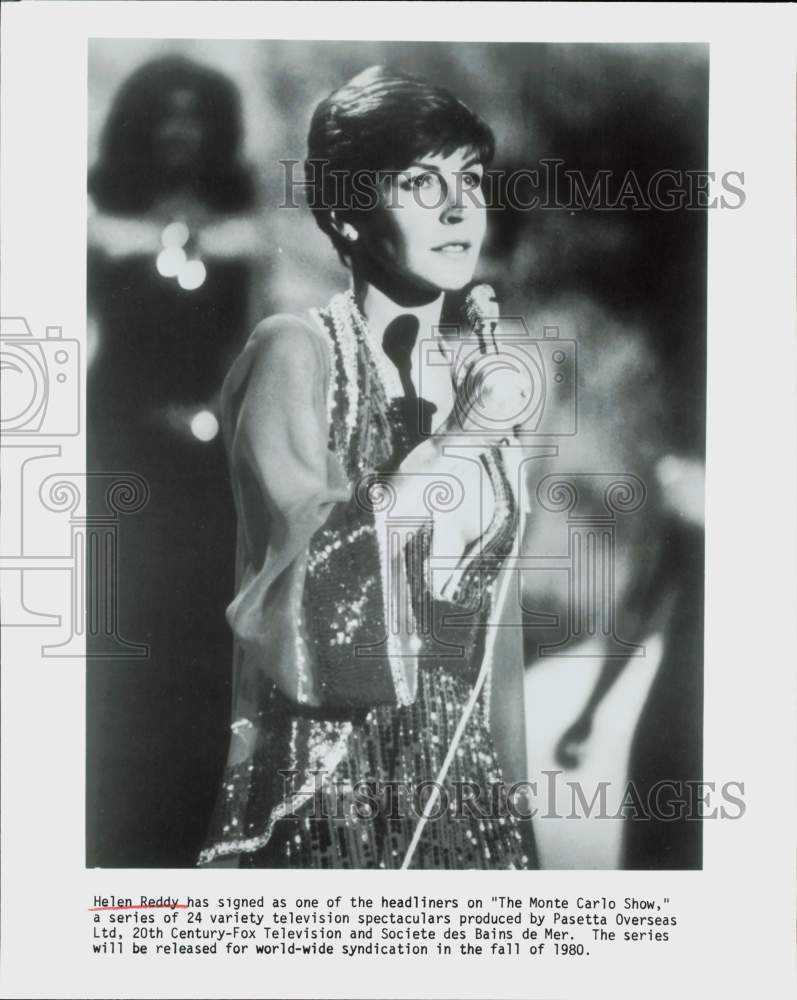 1980 Press Photo Singer Helen Reddy - hpp34610- Historic Images