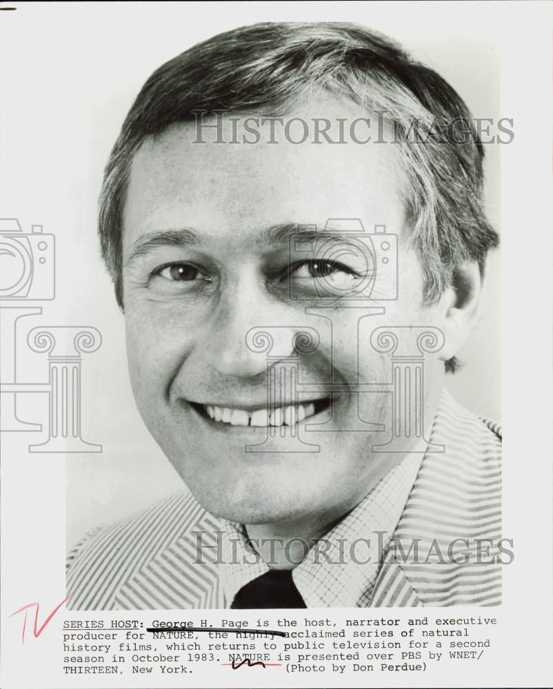 Press Photo George H. Page, Host of &quot;Nature&quot; TV Series - hpp34734- Historic Images