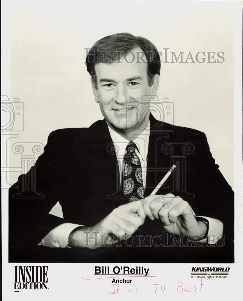 1993 Press Photo Bill O&#39;Reilly, Anchor on &quot;Inside Edition&quot; - hpp34805- Historic Images