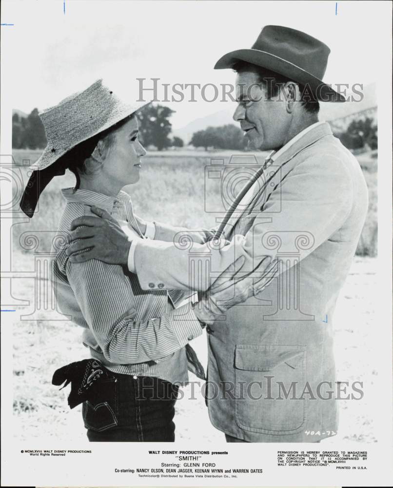 1968 Press Photo Glenn Ford and Nancy Olson in &quot;Smith!&quot; Film - hpp35488- Historic Images