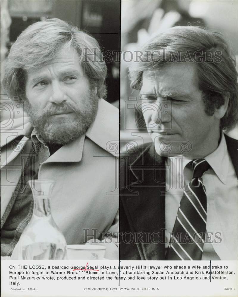 1973 Press Photo Actor George Segal in &quot;Blume in Love&quot; - hpp35588- Historic Images