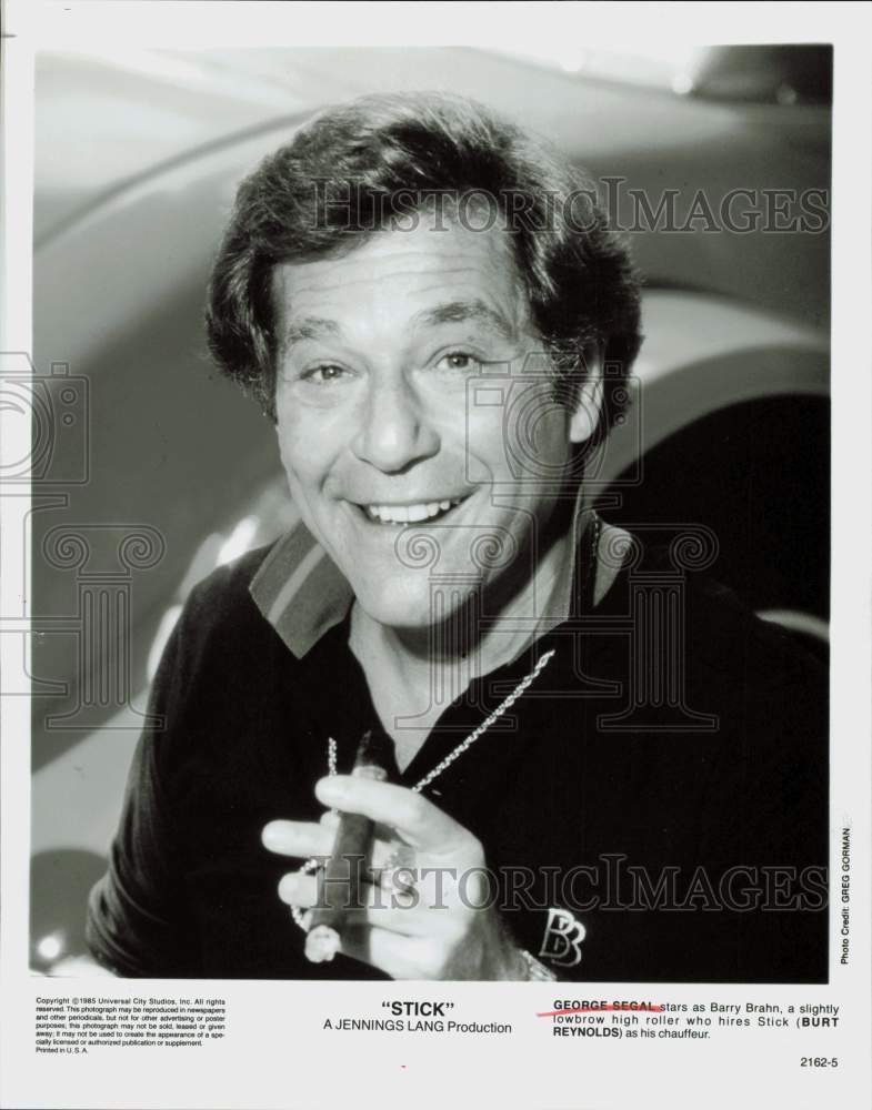 1985 Press Photo Actor George Segal in "Stick" - hpp35648- Historic Images