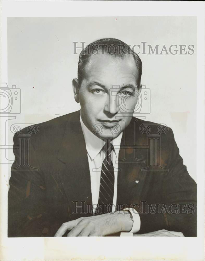 1956 Press Photo Robert W. Sarnoff, President of National Broadcasting Company- Historic Images