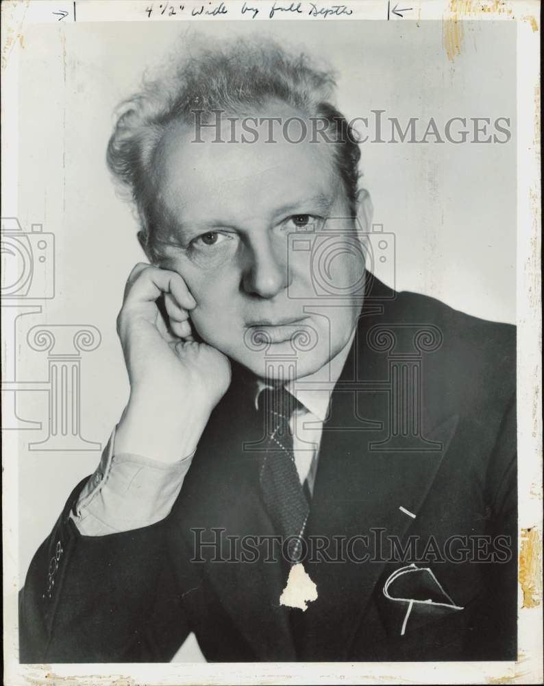 1955 Press Photo Leopold Stokowski, conductor - hpp35992- Historic Images