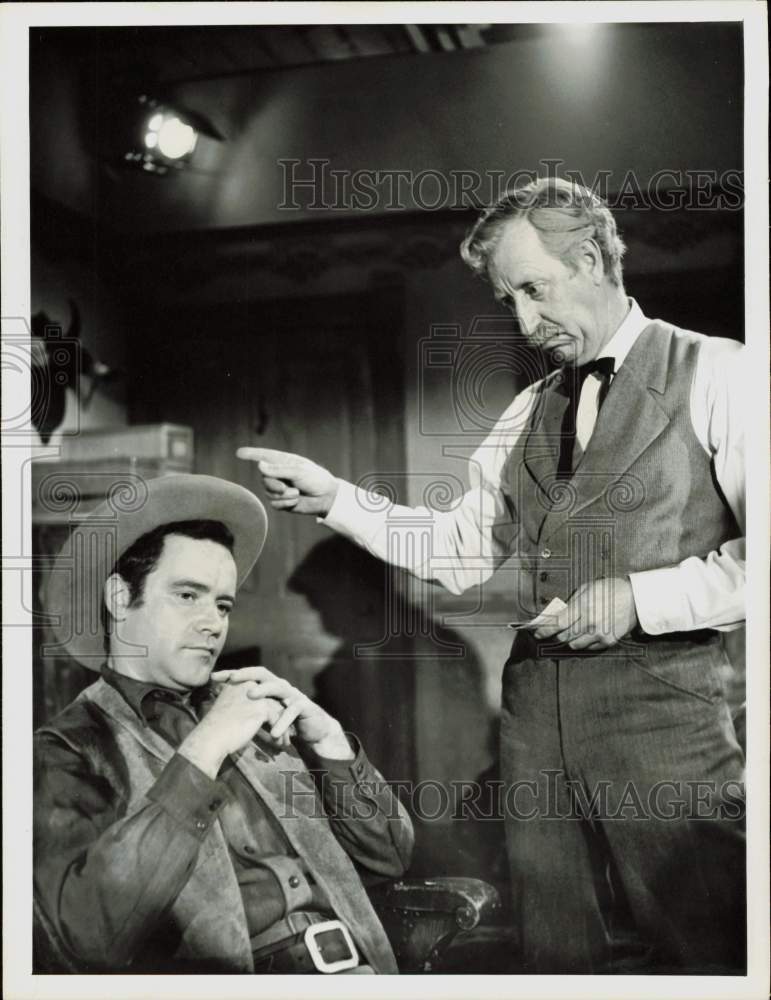 1957 Press Photo Jack Lemmon and Frank Ferguson in &quot;The Three Graves,&quot; on CBS.- Historic Images