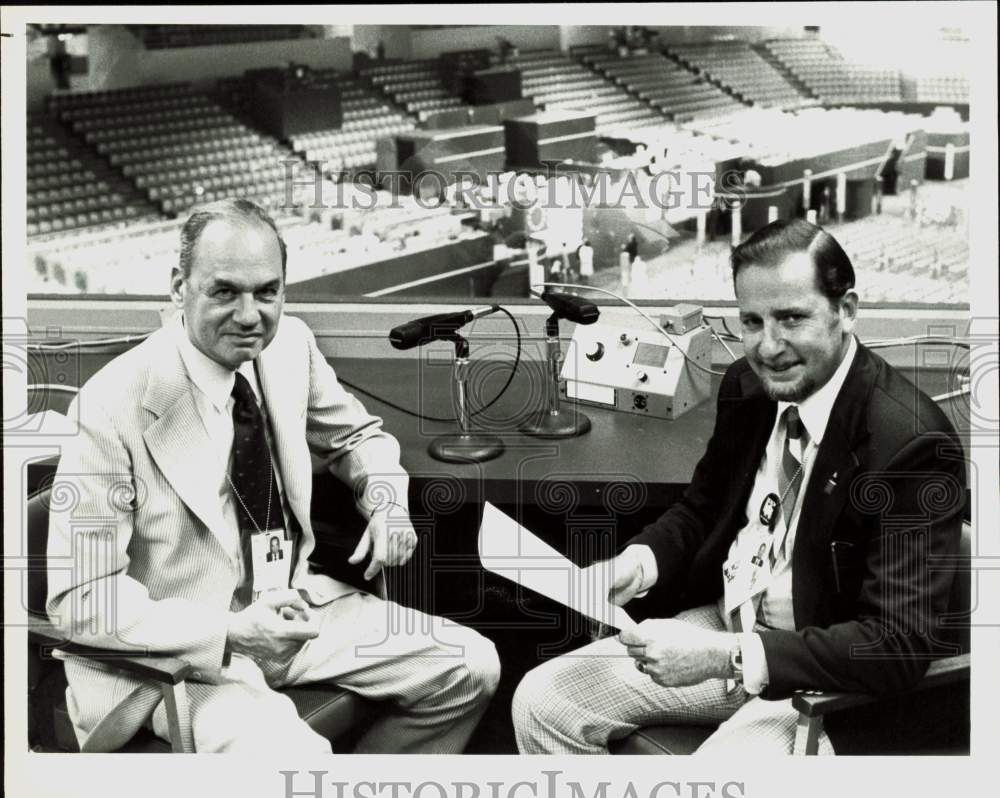 Press Photo Edwin Newman and Alan Walden host &quot;Democratic National Convention.&quot;- Historic Images