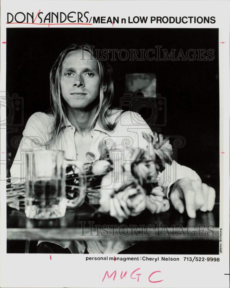 1973 Press Photo Don Sanders, folk singer, songwriter and musician. - hpp36476- Historic Images