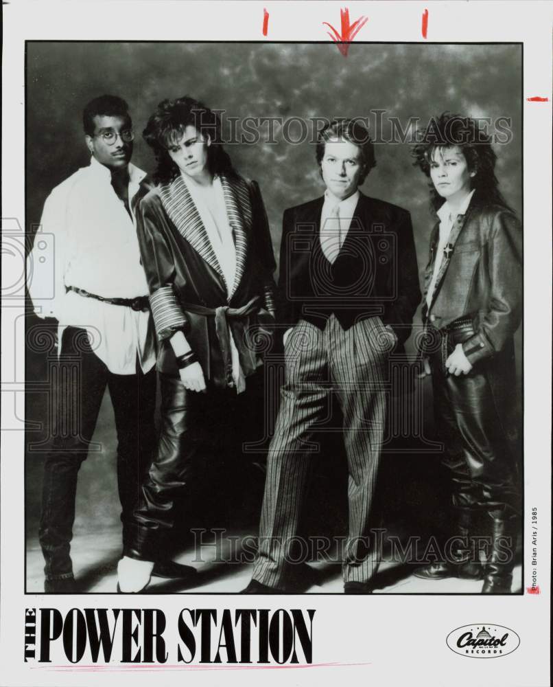 1985 Press Photo Members of The Power Station, rock and pop music supergroup.- Historic Images