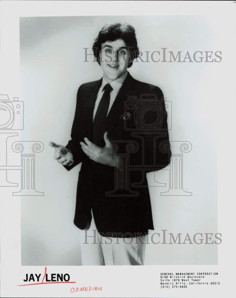 1982 Press Photo Jay Leno, American television host, comedian and writer.- Historic Images