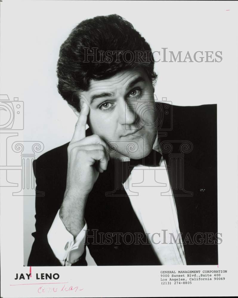 1989 Press Photo Jay Leno, American television host, comedian and writer.- Historic Images