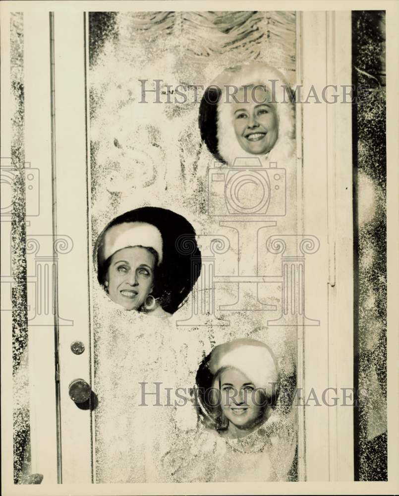 1966 Press Photo Mrs. Richard H. Parker of Houston, Texas, in a winter scene.- Historic Images