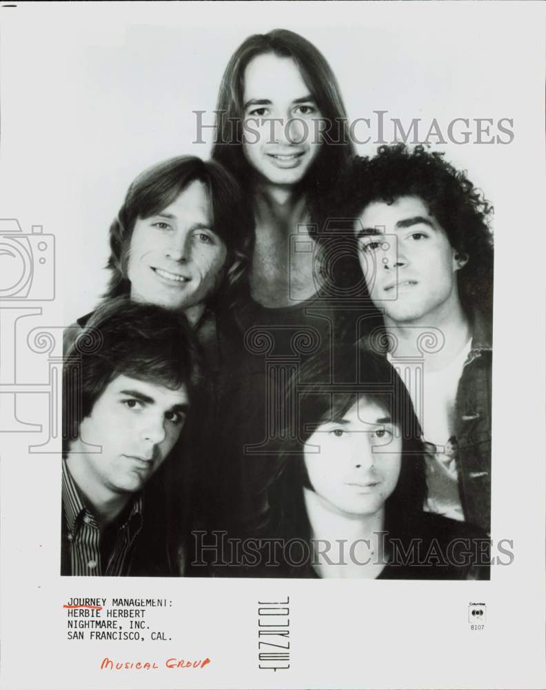 1981 Press Photo Members of Journey, American soft rock group. - hpp37033- Historic Images