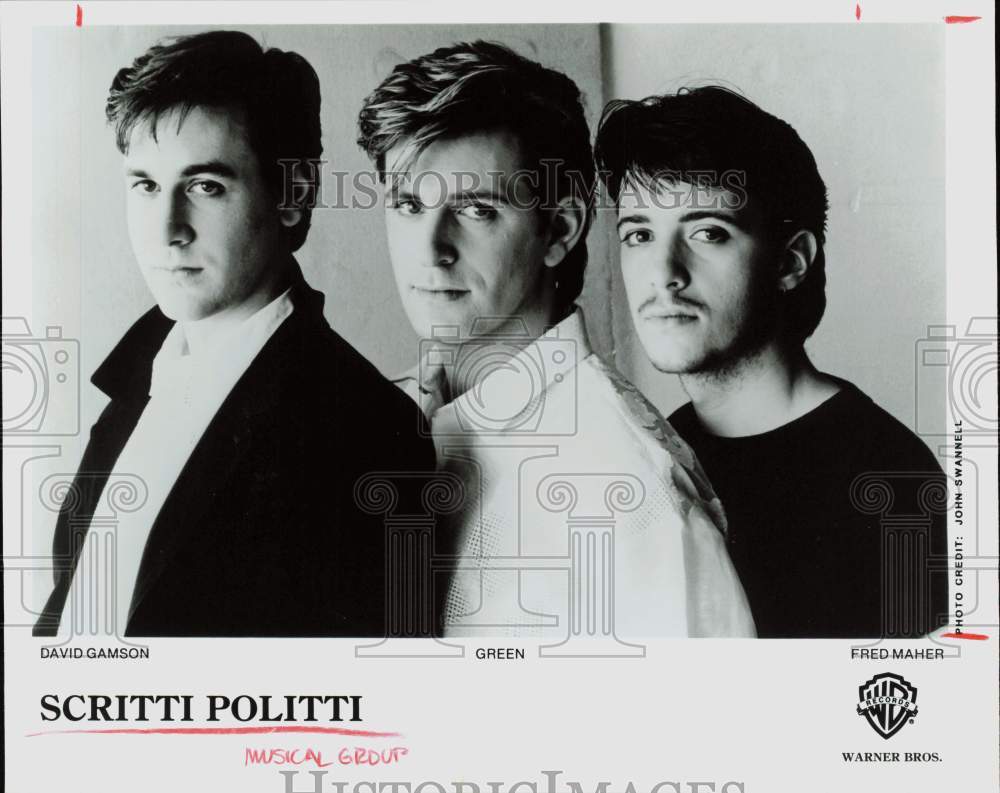 1985 Press Photo Members of Scritti Politti, British new wave/pop music group.- Historic Images