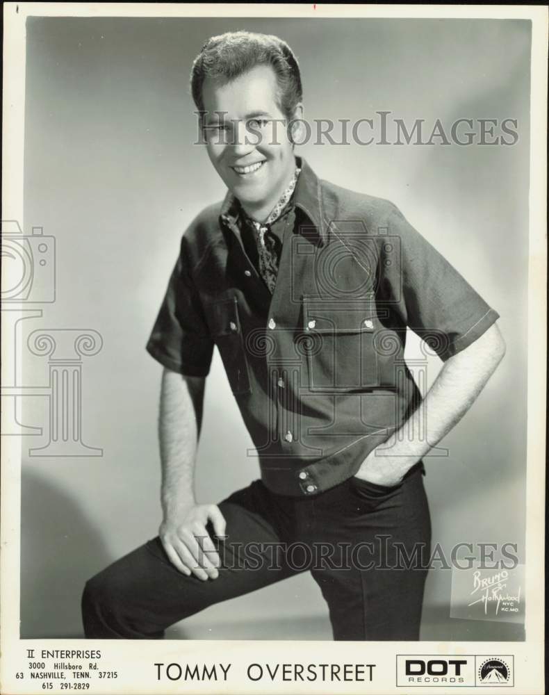 Press Photo Singer Tommy Overstreet - hpp37527- Historic Images