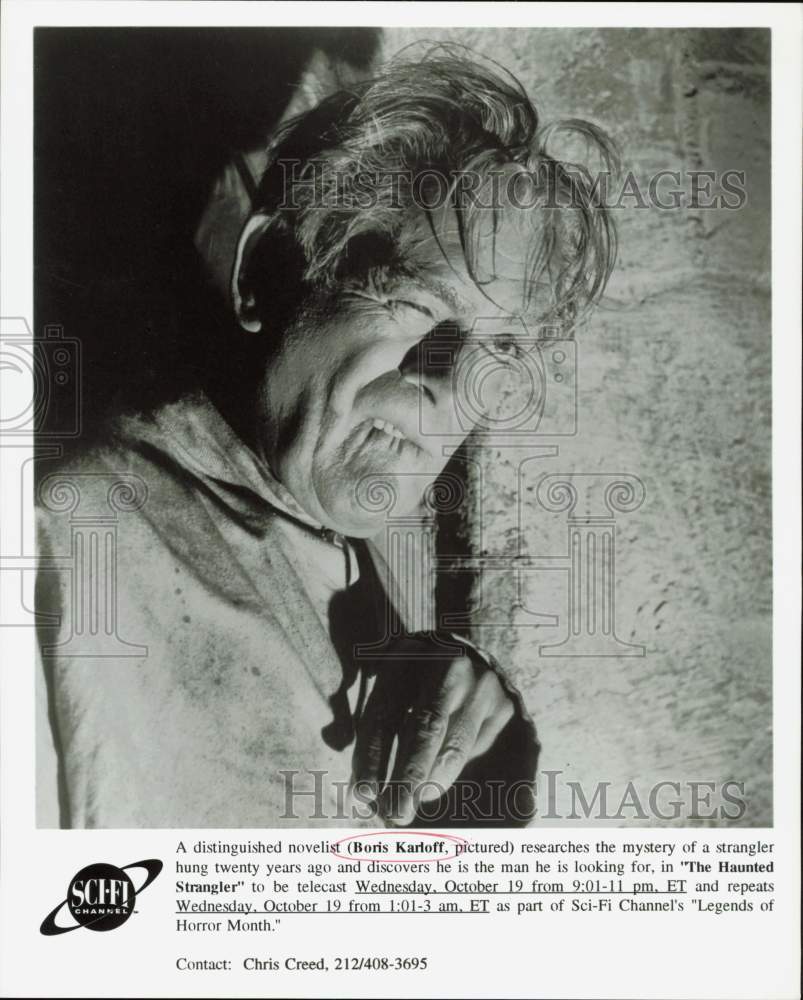 Press Photo Actor Boris Karloff in &quot;The Haunted Strangler&quot; - hpp37715- Historic Images