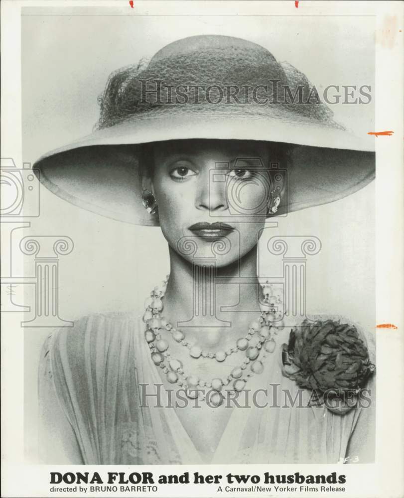 1978 Press Photo Actress Sonia Braga in &quot;Dona Flor and Her Two Husbands&quot;- Historic Images