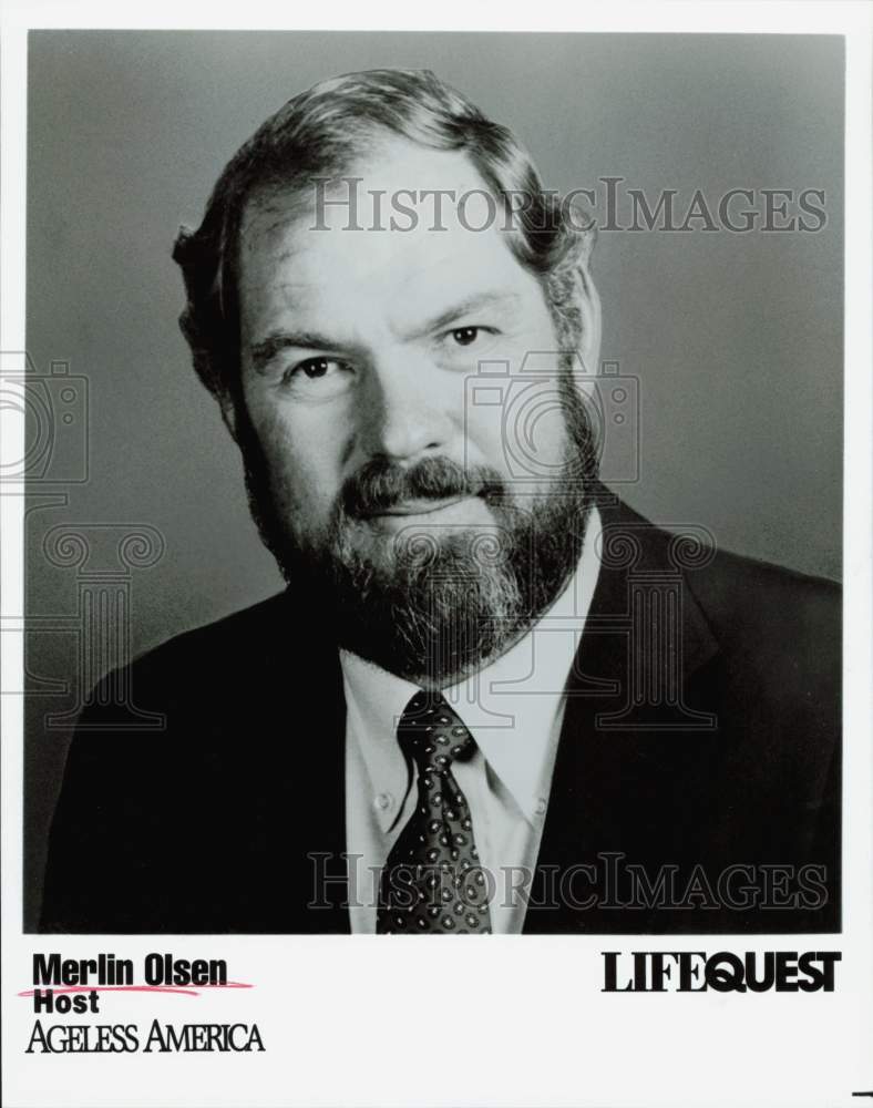 Press Photo Merlin Olsen, Host of &quot;Ageless America&quot; - hpp37892- Historic Images