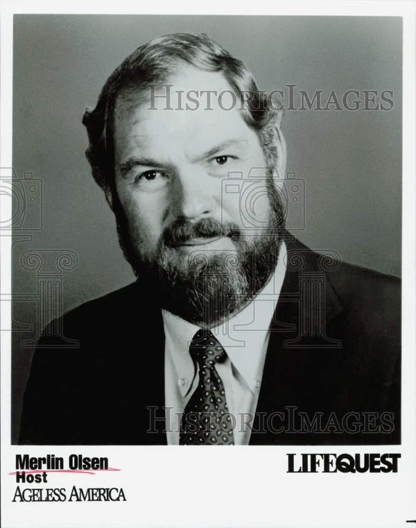 Press Photo Merlin Olsen, Host of 