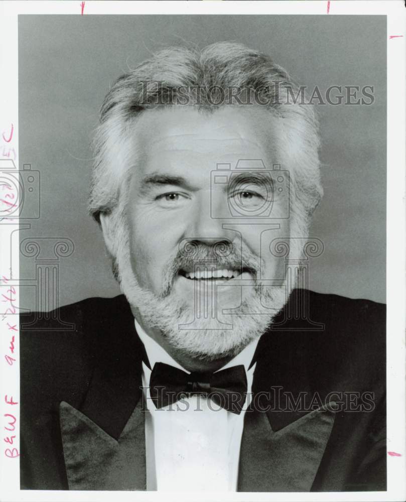 1985 Press Photo Singer Kenny Rogers - hpp37955- Historic Images