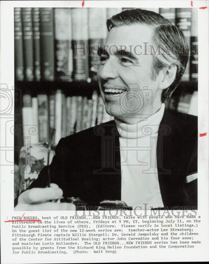 1981 Press Photo Fred Rogers, Host of "Old Friends...New Friends" - hpp37974- Historic Images