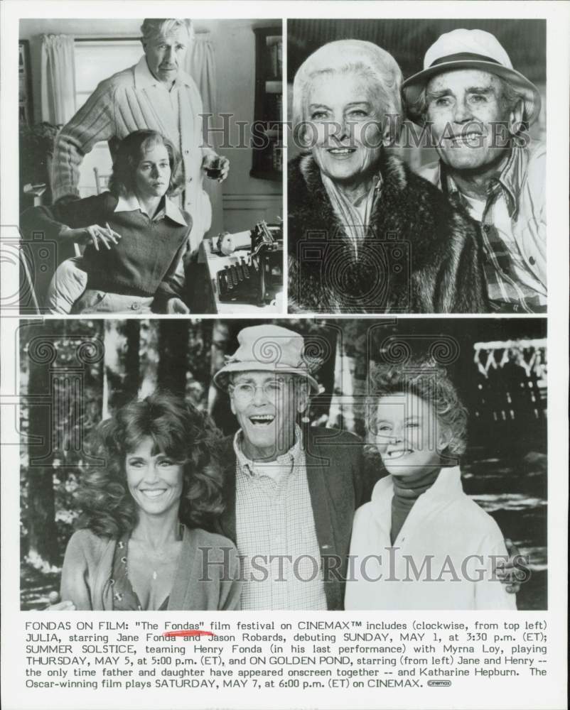 Press Photo Actors Henry and Jane Fonda with Various Co-Stars - hpp38129- Historic Images